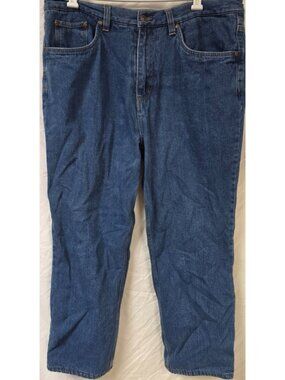 VTG Guide Gear Mens 40X29 Flannel Lined Straight Leg Heavy Blue Denim Jeans